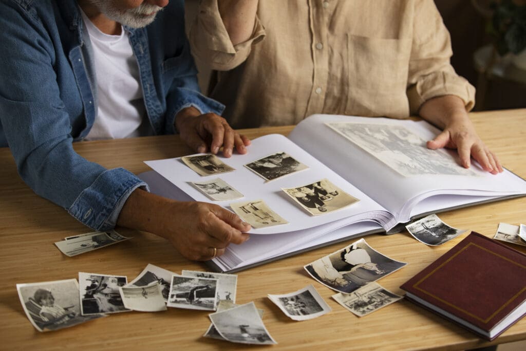 people looking picture album 2