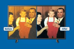 Before and after video enhancement